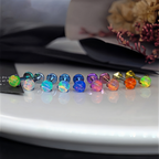 ASTM F136 Titanium Sparkling Jelly 5mm Opal Labret Stud - Cartilage & Lip Piercing