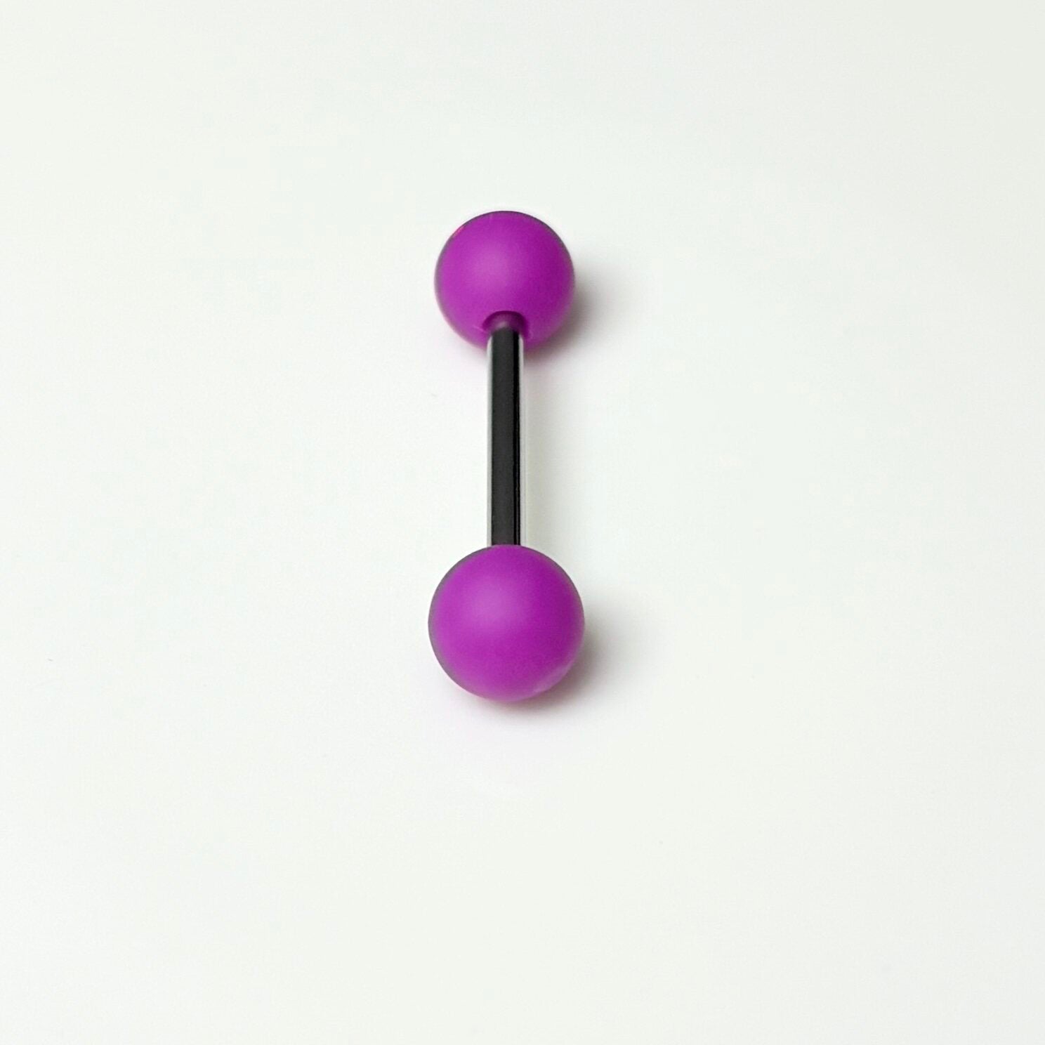 14G Neon Green Frosted Acrylic Tongue Ring | Surgical Steel Barbell | Edgy Cyber Y2K Piercing
