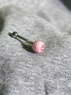 Cthulhu Eye - Pink Cross | Ear/Tongue Studs
