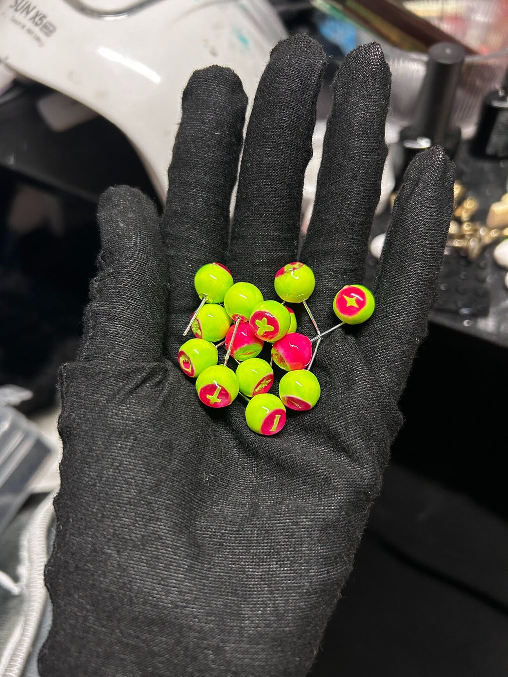 Curse of the Toxic Symbiote | Titanium Neon Cyber-Goth Eyeball Stud
