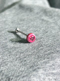 Handcrafted Titanium Spiky Heart Pupil Eyeball Stud