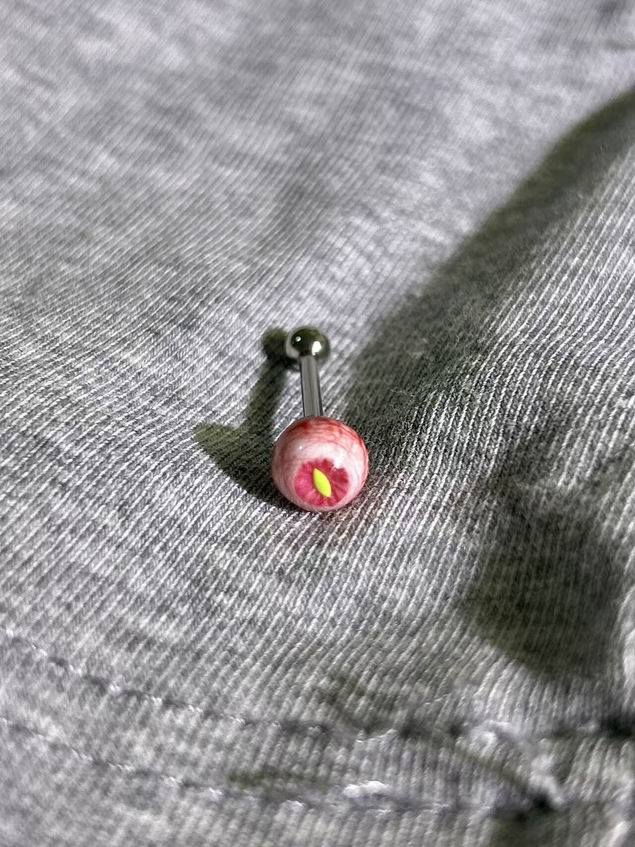 Awakening of the Feral Beast | Titanium Reptile Dragon Eyeball Stud