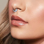 ASTM F136 Titanium Rainbow CZ Septum Clicker - Chunky Icy Cartilage Hoop