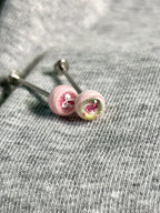 Handcrafted Titanium Dark Coquette Eyeball Piercing | Pastel Goth Labret Stud