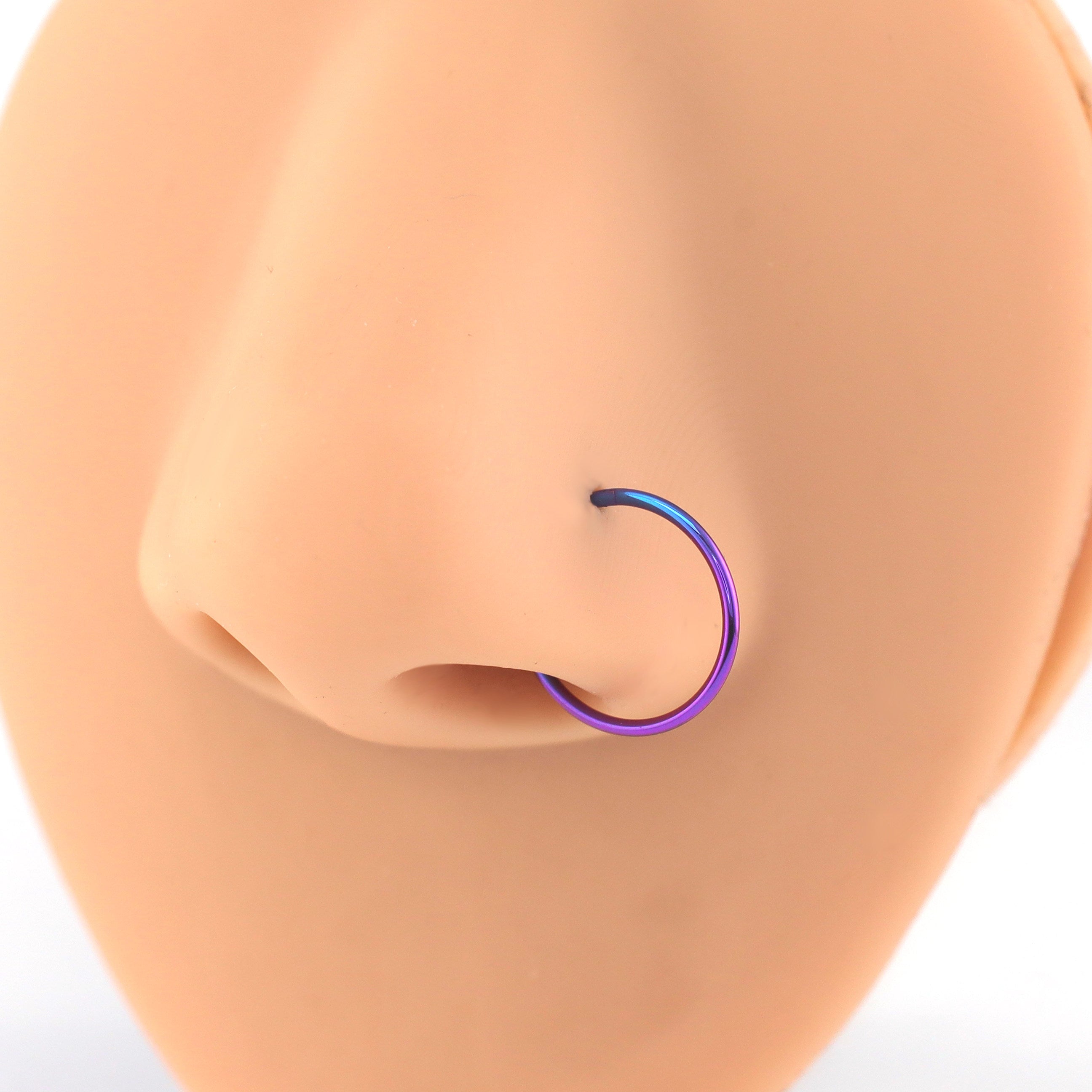 ASTM F136 Titanium Sleeper Hoop - Seamless Healing Clicker for Cartilage, Nose & Lip