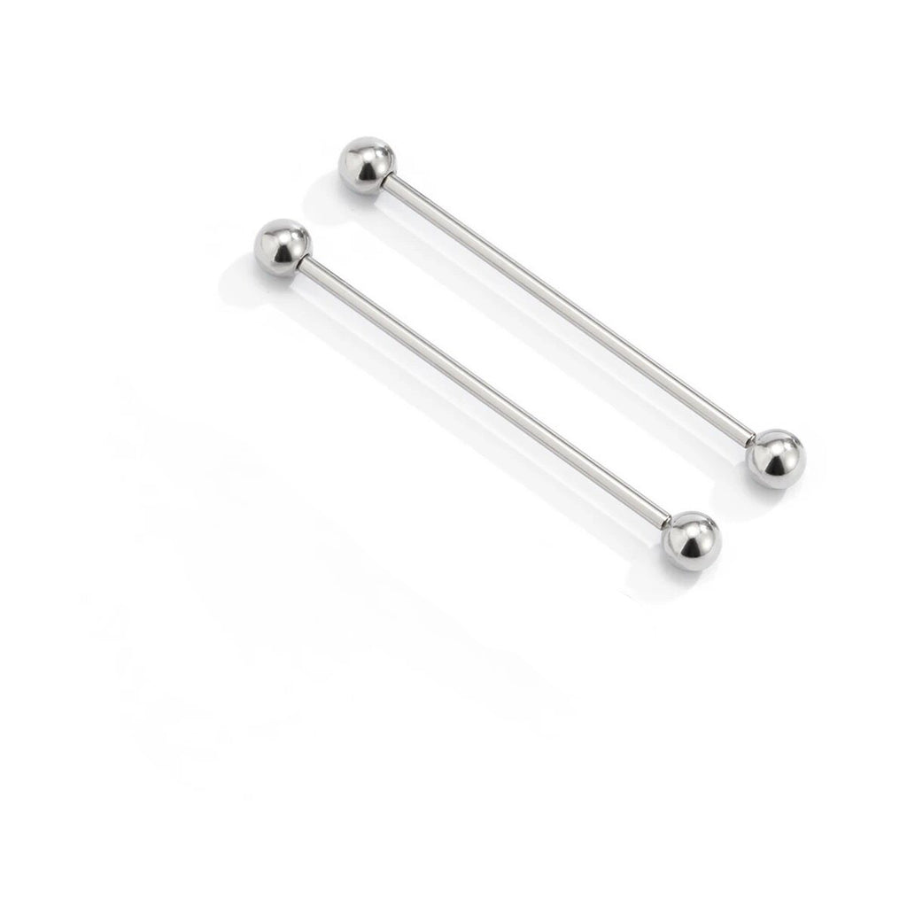 Titanium High Polish Industrial Barbell | Internal Threaded Straight Piercing