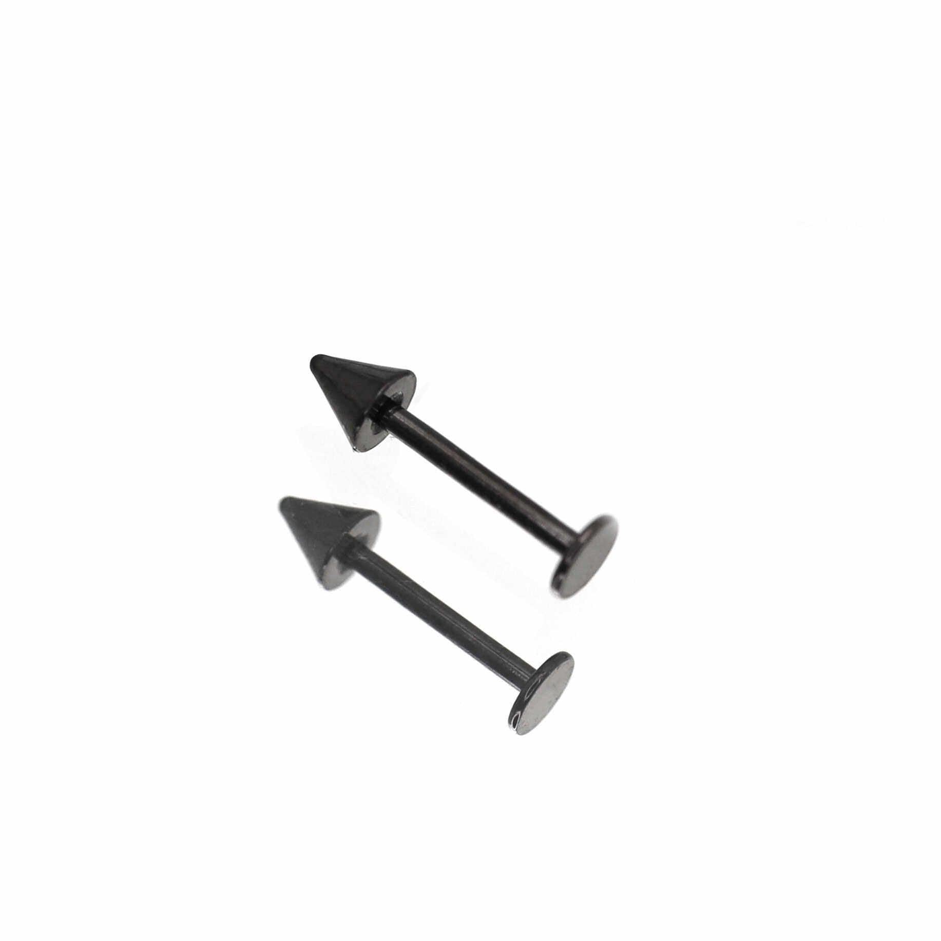 2Pcs 16G Ball & Spike Studs | Externally Threaded Surgical Steel Lip & Cartilage Piercing