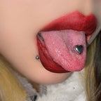 3D Heart Barbell | Cute Y2K Surgical Steel Tongue Ring