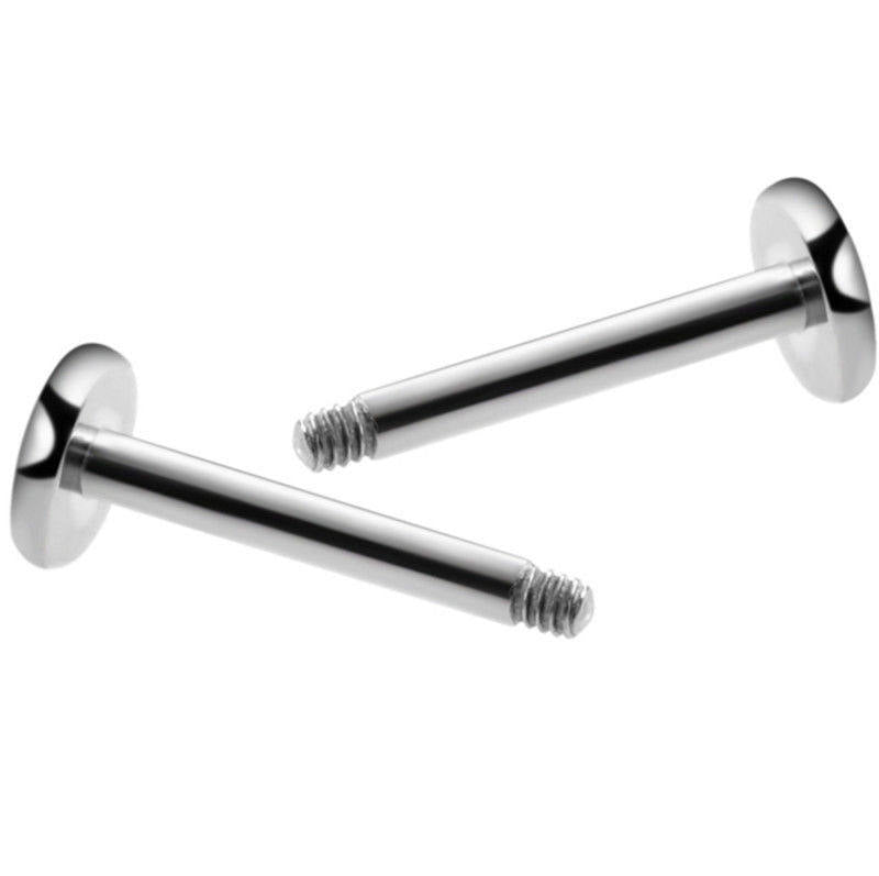 16G 18G Titanium Externally Threaded Replacement Bar | Flat Back Labret Post for Lip & Cartilage