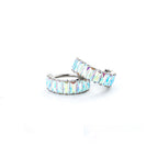 ASTM F136 Titanium Rainbow CZ Septum Clicker - Chunky Icy Cartilage Hoop