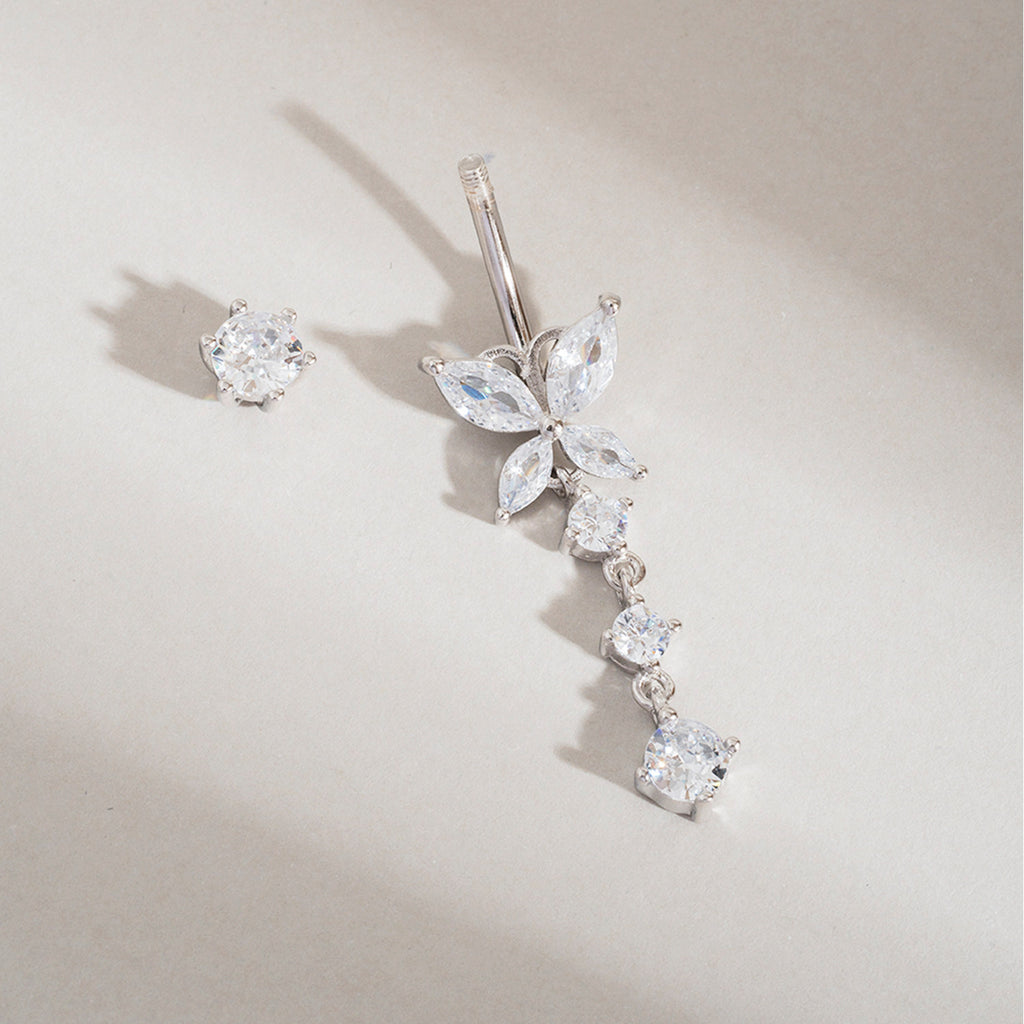 Butterfly Trail Titanium Belly Ring