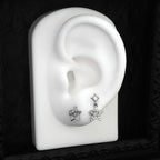 Paved CZ Star Dangle Stud | Edgy Y2K Cute Cartilage Earring