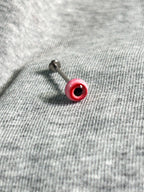 Handcrafted Titanium Monster Eyeball Piercing | Gothic Labret Stud