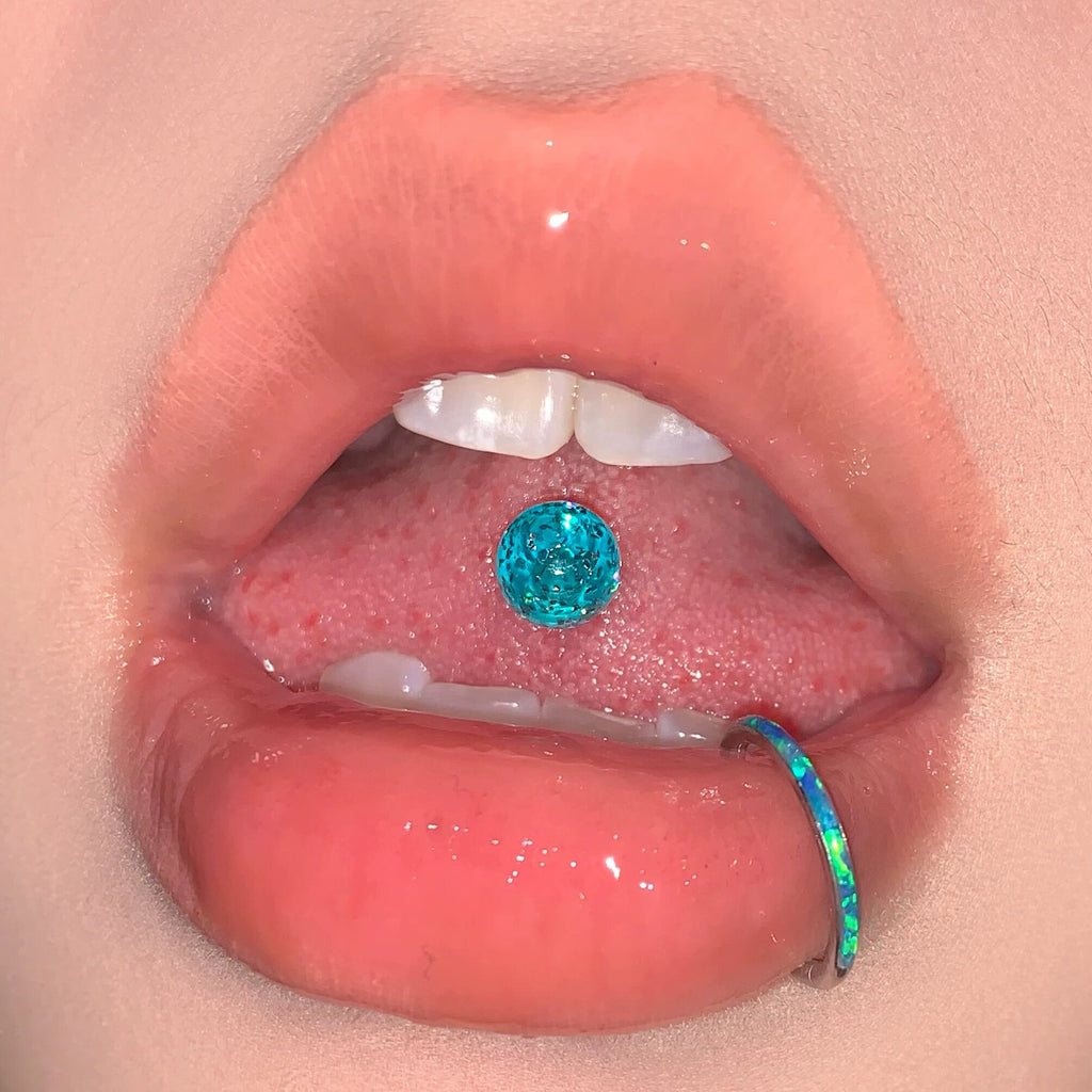 Cyber Y2K Faux Tongue Ring - Sweet & Edgy Acrylic Barbell