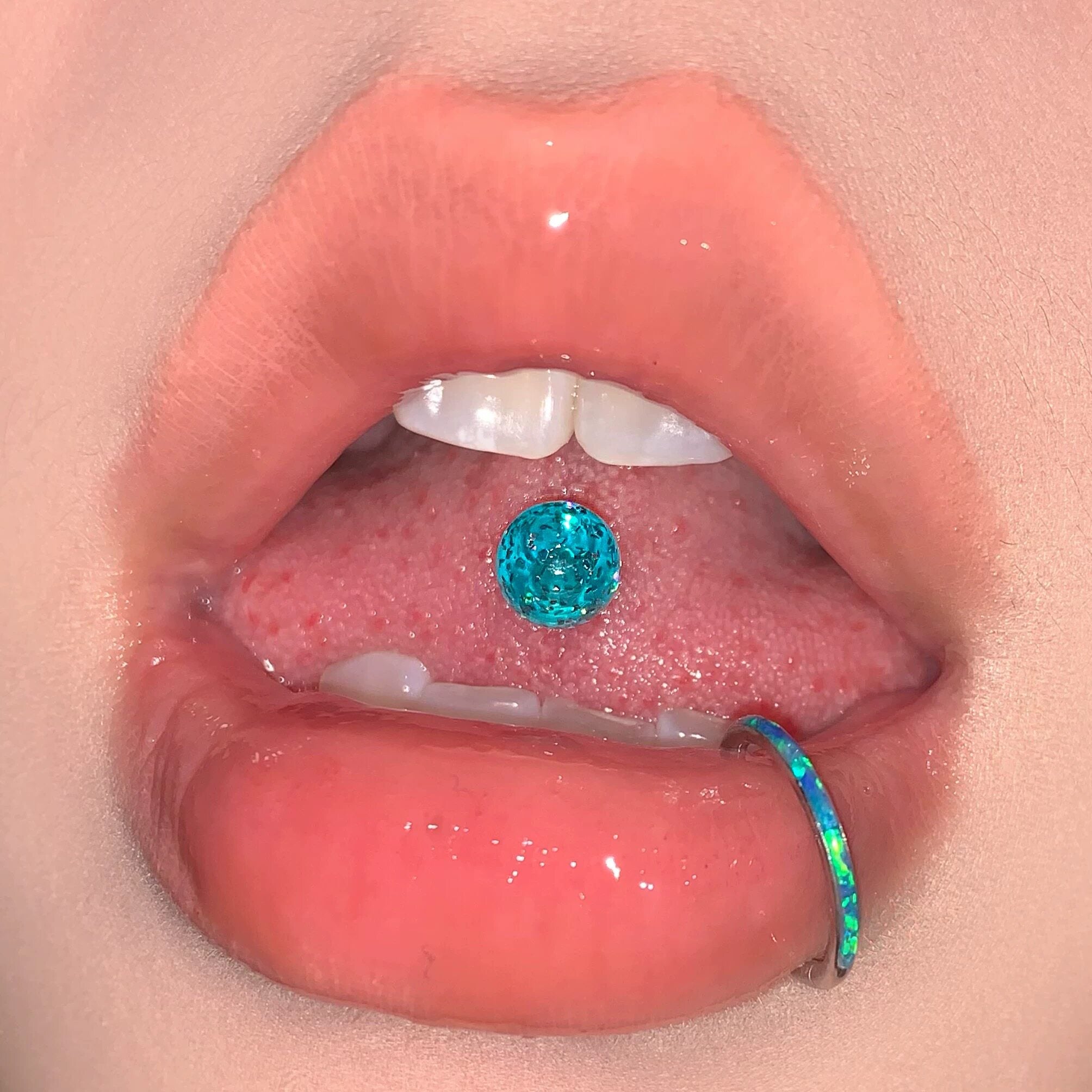 Cyber Y2K Faux Tongue Ring - Sweet & Edgy Acrylic Barbell