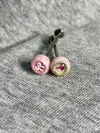 Handcrafted Titanium Dark Coquette Eyeball Piercing | Pastel Goth Labret Stud