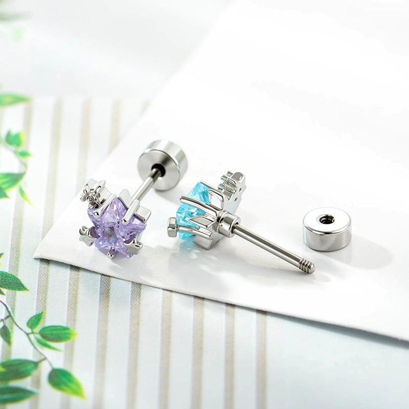 Black & White Multi-CZ Ear Studs