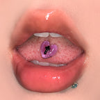 Red Heart Cross Tongue Barbell - Sweet & Edgy Style