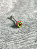 Handcrafted Titanium Monster Eyeball Piercing | Gothic Labret Stud