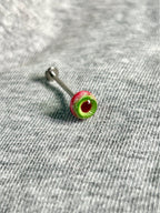 Handcrafted Titanium Monster Eyeball Piercing | Gothic Labret Stud