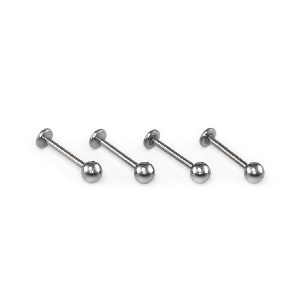 16G | 18G ASTM F136 Titanium Ball/Spike Stud - Healing Flat Back Labret for Lip & Cartilage