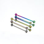Titanium High Polish Industrial Barbell | Internal Threaded Straight Piercing
