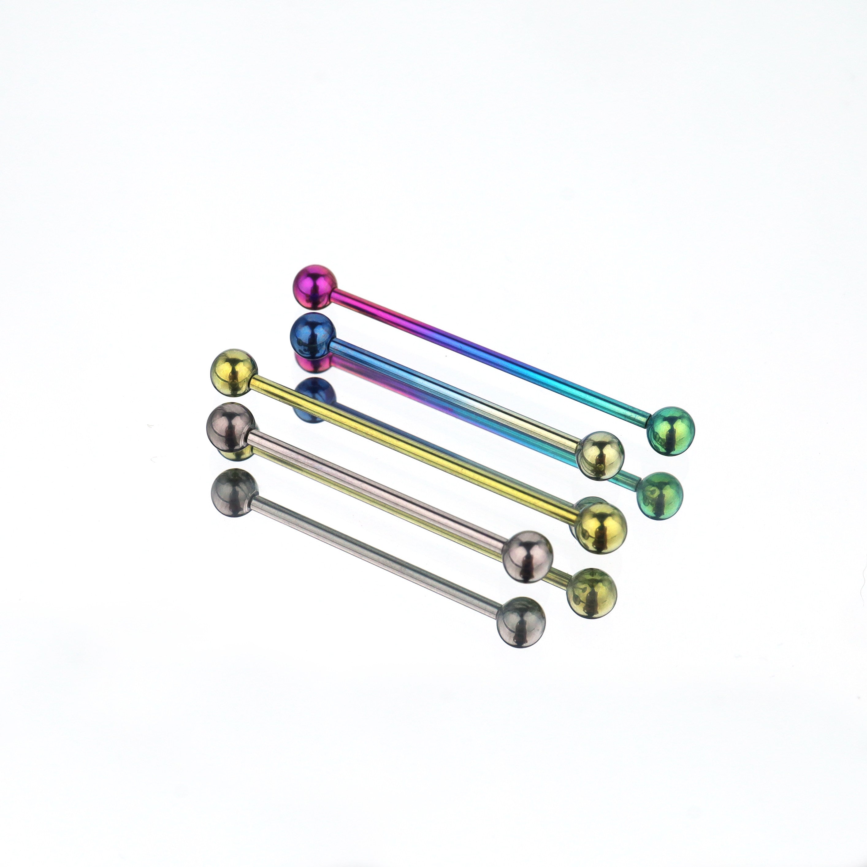 Titanium High Polish Industrial Barbell | Internal Threaded Straight Piercing
