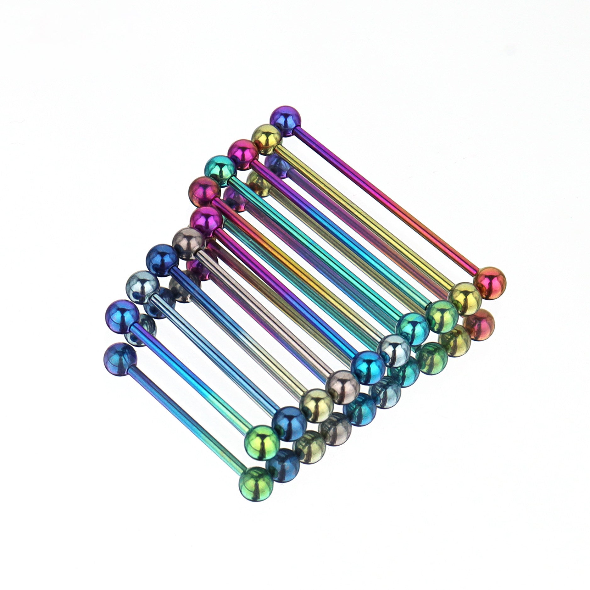 Titanium High Polish Industrial Barbell | Internal Threaded Straight Piercing