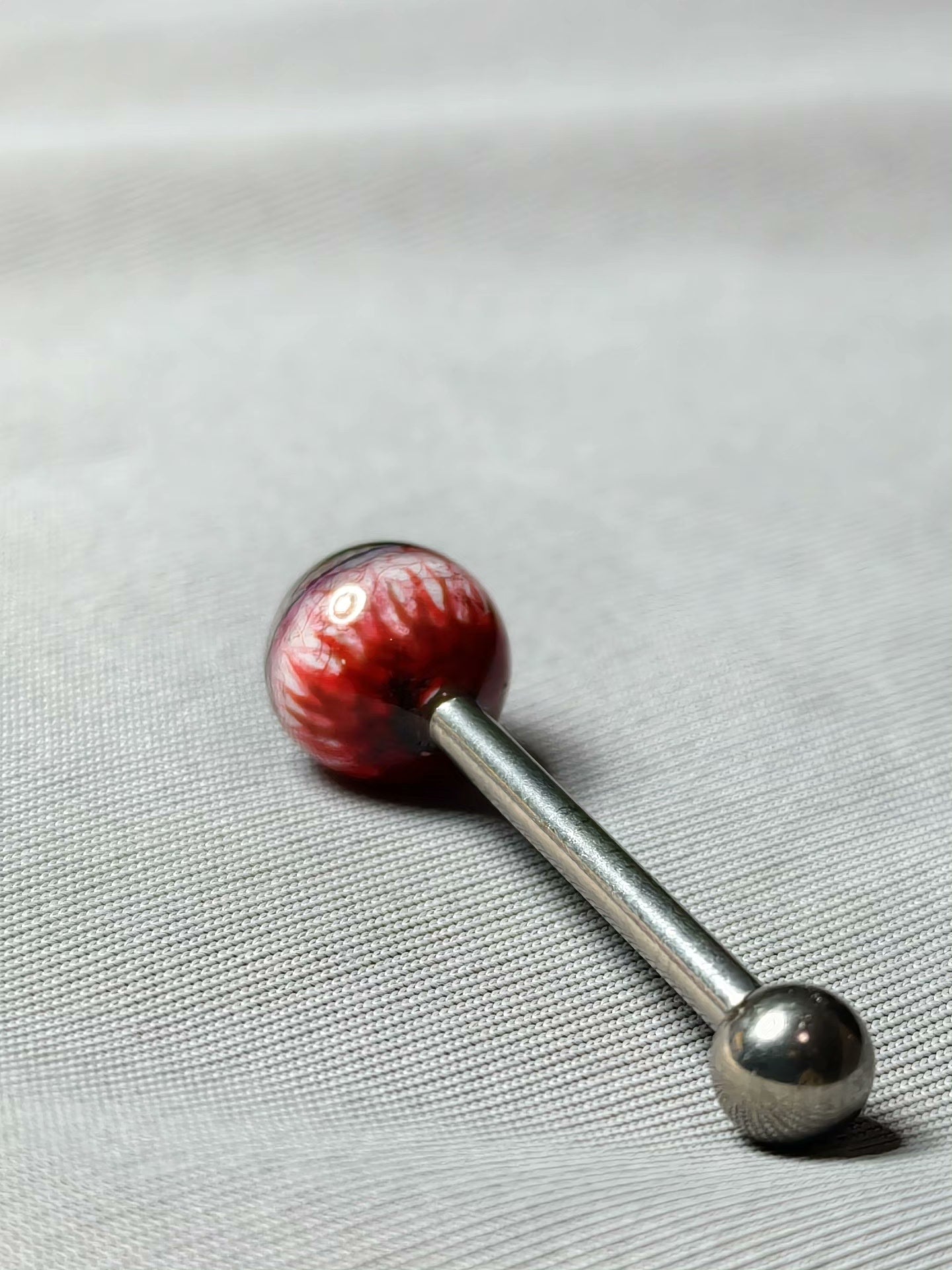 (Bloody Veined Version)Bloodshot Gaze of the Demon Progenitor | Titanium Tongue/Lip/Ear Stud