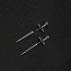 Edgy Dark Dagger Stud | 316L Surgical Steel Sword Piercing | Goth Punk Unisex Earring for Men & Women