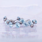Titanium Brilliant CZ Statement Stud | Unique High-Sparkle Earring