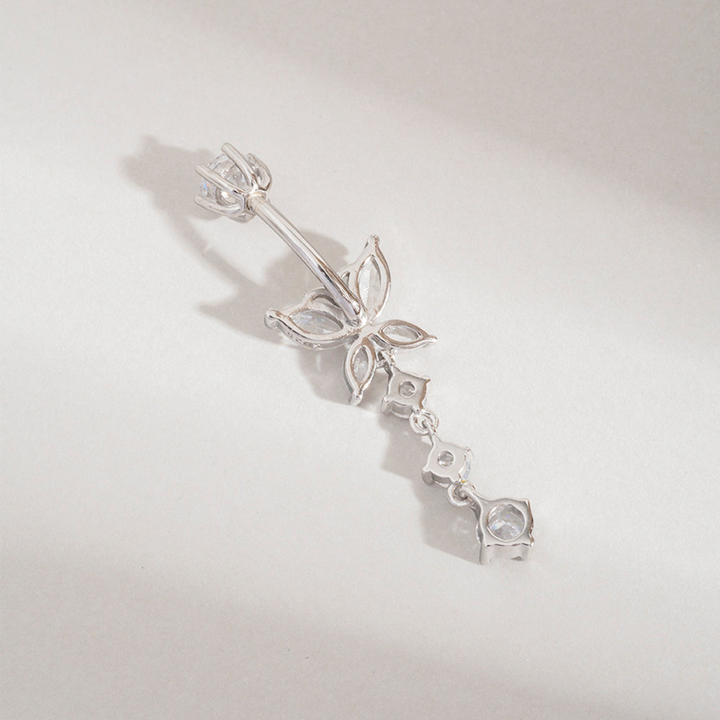 Butterfly Trail Titanium Belly Ring