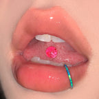 Cyber Y2K Faux Tongue Ring - Sweet & Edgy Acrylic Barbell