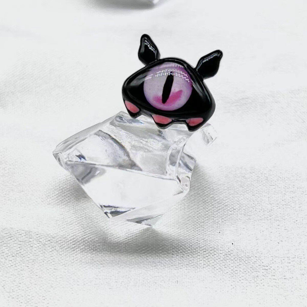 Gothic Demon Eye Tongue Ring - Externally Threaded Barbell