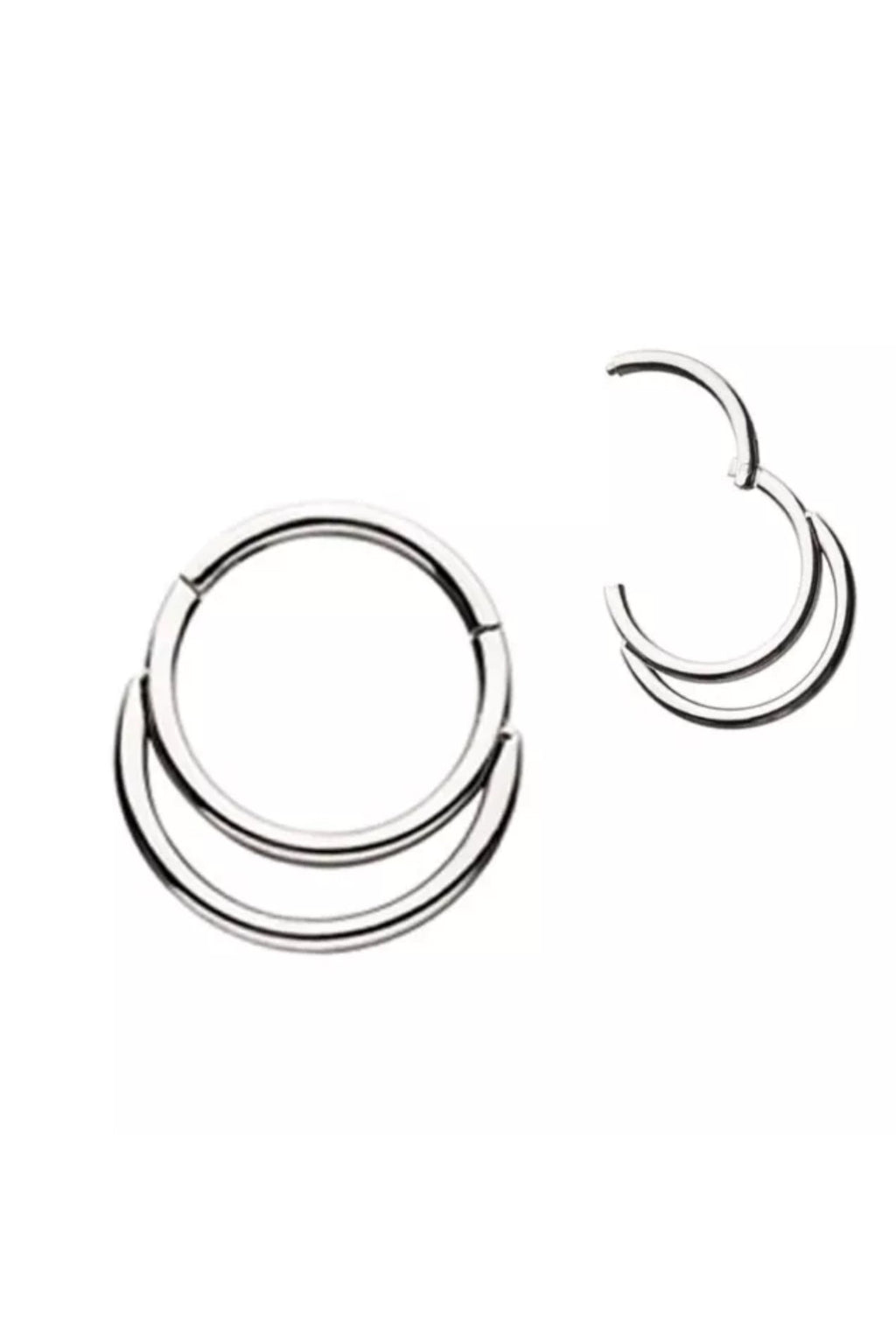 ASTM F136 Titanium Hinged Segment Ring - Seamless Septum & Cartilage Hoop
