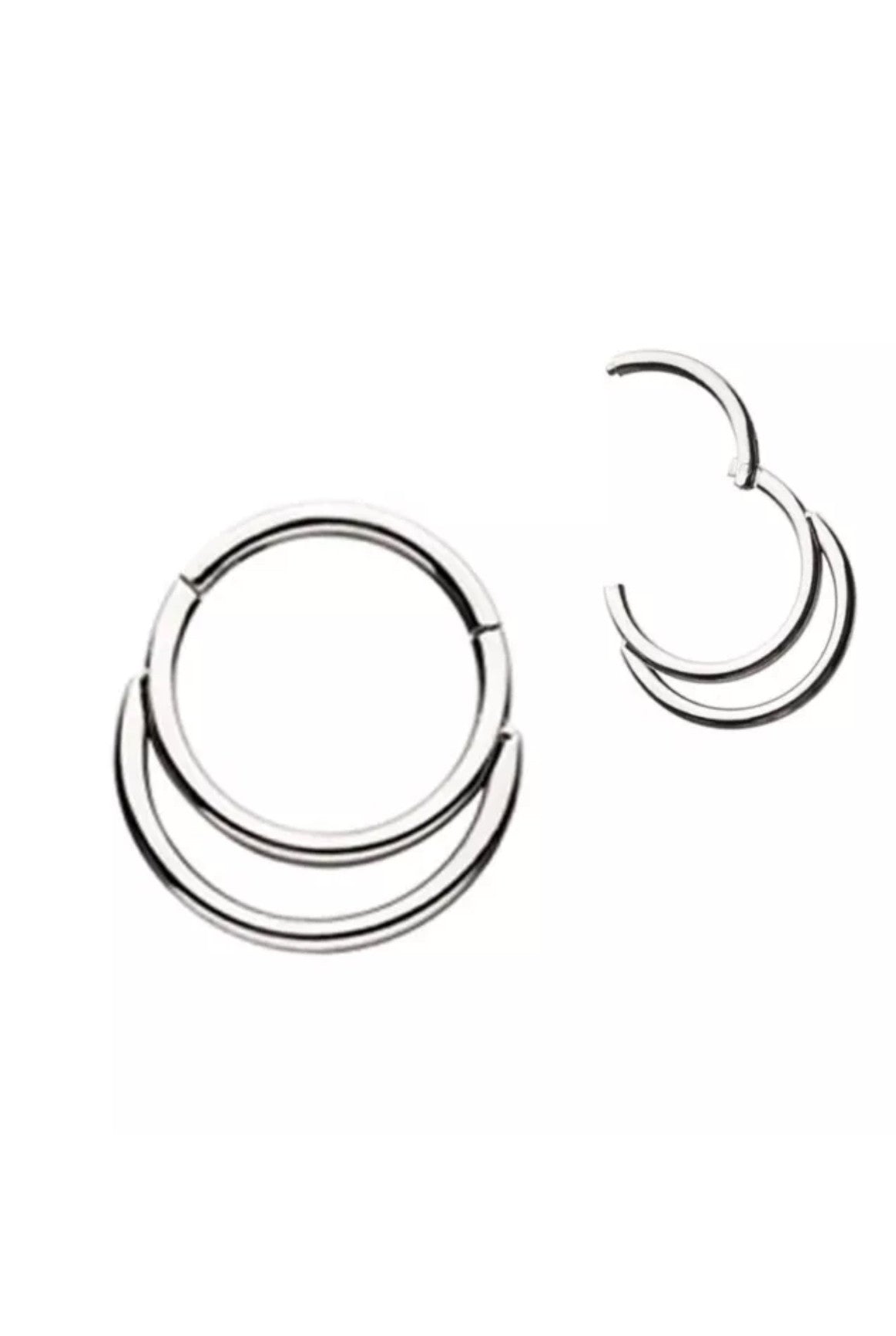 ASTM F136 Titanium Hinged Segment Ring - Seamless Septum & Cartilage Hoop