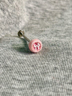 Handcrafted Titanium Dark Coquette Eyeball Piercing | Pastel Goth Labret Stud