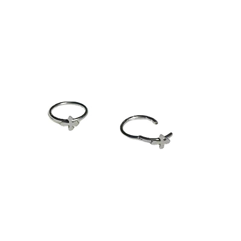 316L Surgical Steel Shaped Seamless Ring - Cross, Star & Heart Hinged Lip Hoop