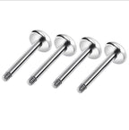 16G 18G Titanium Externally Threaded Replacement Bar | Flat Back Labret Post for Lip & Cartilage