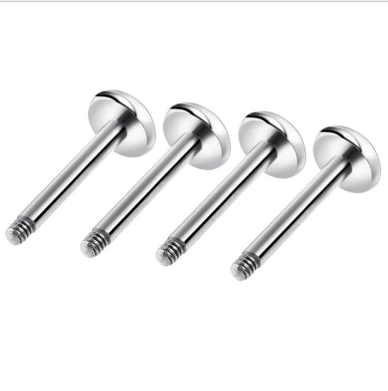 16G 18G Titanium Externally Threaded Replacement Bar | Flat Back Labret Post for Lip & Cartilage