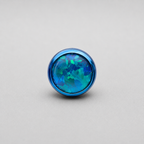 Titanium Fire Opal Bezel Piercing Top