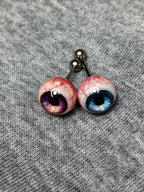 (Bloody Veined Version) Realistic Lifelike Eyeballs | Ear/Tongue/Lip Studs