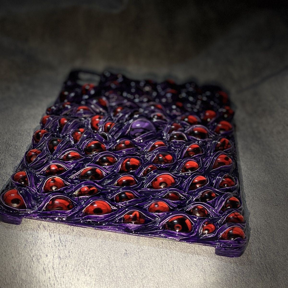 "The Awakening" 3D Giant Monster Eye iPad Case | Premium Textured Demon Skin Cover (Sharingan & Cat Eye)