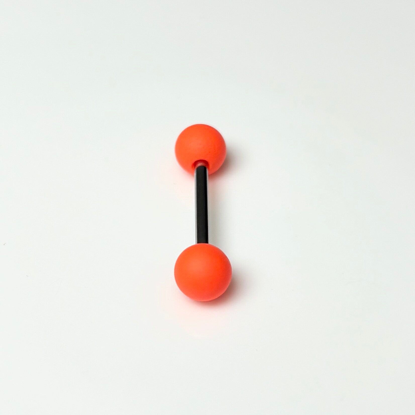 14G Neon Green Frosted Acrylic Tongue Ring | Surgical Steel Barbell | Edgy Cyber Y2K Piercing