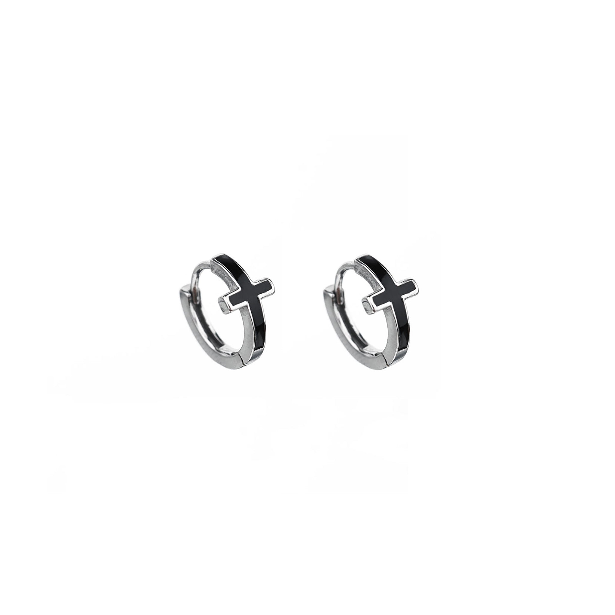One-Piece Cross Stainless Steel Earrings - One-Piece Cross Stainless Steel Earrings - Set by CRUXJEWELRY