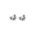 Black & White Spike Stainless Steel Nipple Rings - Black & White Spike Stainless Steel Nipple Rings - Sliver / Set by CRUXJEWELRY