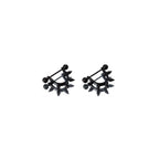 Black & White Spike Stainless Steel Nipple Rings - Black & White Spike Stainless Steel Nipple Rings - Black / Set by CRUXJEWELRY