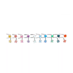 Opal L-Shape Nose Stud - Opal L-Shape Nose Stud - Sky Blue by CRUXJEWELRY