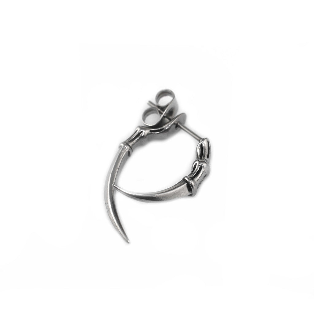 20G Thin Needle Eagle Claw Stainless Steel Ear Studs - 20G Thin Needle Eagle Claw Stainless Steel Ear Studs - Single by CRUXJEWELRY
