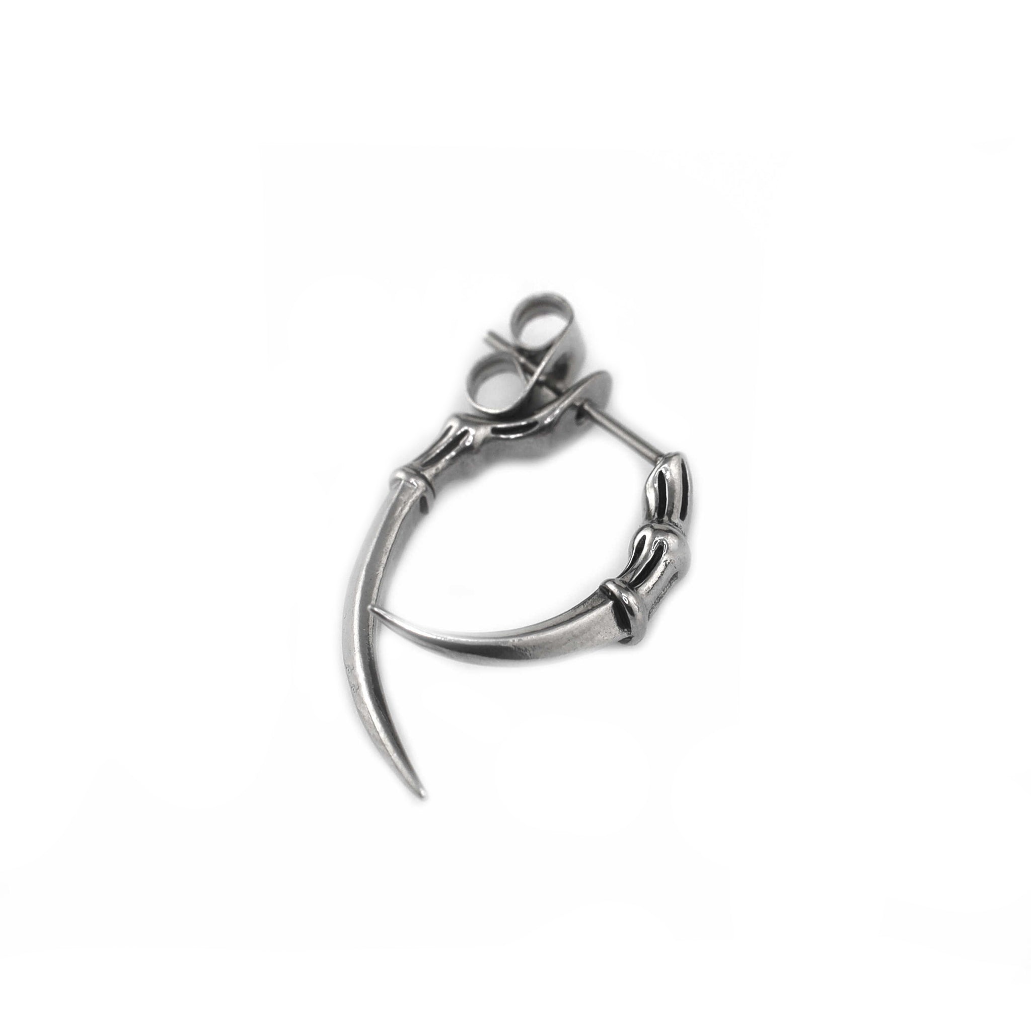 20G Thin Needle Eagle Claw Stainless Steel Ear Studs - 20G Thin Needle Eagle Claw Stainless Steel Ear Studs - Single by CRUXJEWELRY